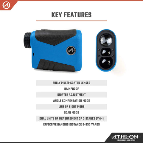 Slope Smart Golf Rangefinder Locks Down Fairway Distances Up To Eight Hundred Yards Handles Hilly Terrain Smoothly And Delivers Ball Park Precision For Weekenders Available In Sleek Blue For Reliable Courseplay