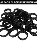 One And A Half Inch Round Cable Snap Bushing Grommet Black 50 Pack Easy Snap Fit Plastic Hole Plugs