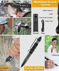Image of 19 In 1 Survival Gear Kit For Men Dad Husband Emergency Tools Camping Accessories Fishing Hunting Gift For Outdoors Lovers Birthday Stocking Stuffers Cool Gadget Camping Essentials showcasing multifunctional tools including knife, whistle, and tactical pen.
