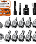 Solid 14-Piece Multi-Spline Screw Extractor Set For Your Garage With Easy Out Bits And Adapters To Rip Broken Bolts Out Like A Pro. 14-piece steel set in case