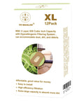 Box of 12 Pack Green Beefed Up Replacement Vacuum Bags For XL Upright Vacuums, 3-layer design with hypoallergenic filtering system