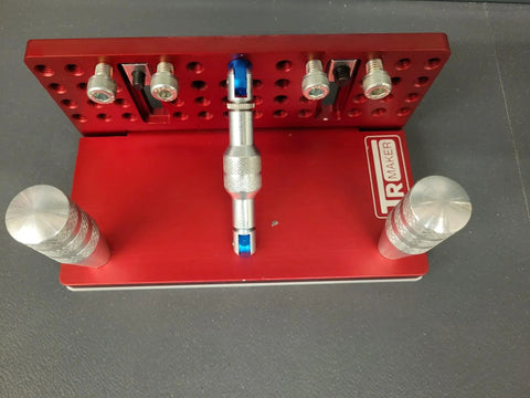 Heavy Duty T6061 Aluminum Belt Grinder Knife Jig Straight Workhorse Precision Cnc Machined Body with adjustable tool holders.