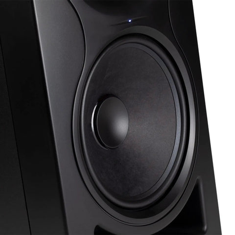 Close-up of In 8 V2 8 Inch Powered Studio Monitor With 3 Way Coaxial Design for point source accuracy in black