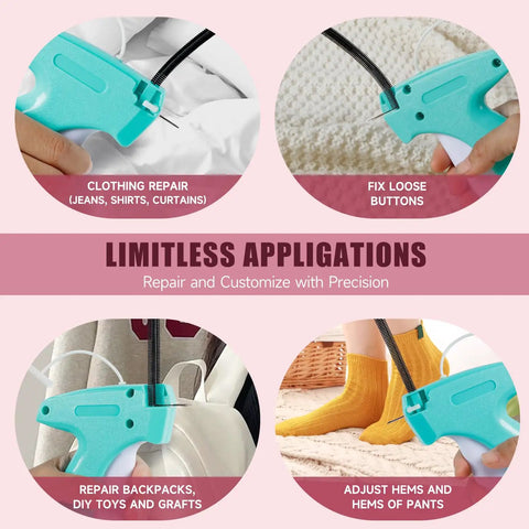 Slick Mini Tagging Gun For Apparel Repair And Crafting This Reliable Clothes Stapler fastens fabric while repairing backpacks and clothing.