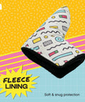 Magnetic Blade Putter Cover With Fleece Lining, Water Resistant Golf Headcover, Zigzag Design in vibrant colors, fleece interior
