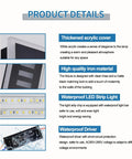 Totally Sleek Modern Outdoor Wall Light With 24W LED At 3000K Warm White showing waterproof acrylic cover and components