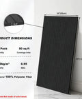 Top Shelf 10 Pack Sound Dampening Panels 48 X 24 Inch Black Acoustic Wall Tiles Heavy Duty Noise Eating Fiber with dimensions.