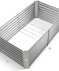 Two Pack 6x3x2 Ft Galvanized Metal Raised Garden Bed With 2 Ft Deep Root Elevation Planter Box Kit for large vegetable and flower beds.