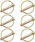 Six Pack Five Sixteenth Inch Linch Pins With Ring For Trailers, Heavy Duty Galvanized Carbon Steel, Rust Resistant, Easy To Install, Secure Locking Pins For Hitches, Wheels, And Outdoor Equipment six-pack