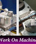 Ball turning attachment installed on a metal lathe; spherical workpiece being machined.