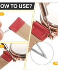 16 Piece Stainless Steel Watch Spring Bar Replacement Kit With Removal Tool shown in use for easy band swapping steps.