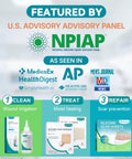 Dimora wound care products featured by NPIAP and various health publications.