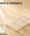 Clear Pantry Organizers And Storage Bins With Quick Adjust Dividers, super sturdy kitchen container with 2.5mm thick acrylic material.