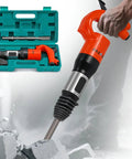 Powerful Pneumatic Hammer Shovel Air Chisel for concrete breaking with case, flat shovel, and durable tip for hardware tasks