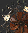 Close-up of caged ceiling fan with light and remote flush mount low profile farmhouse modern ceiling fan includes bulbs 6 speeds
