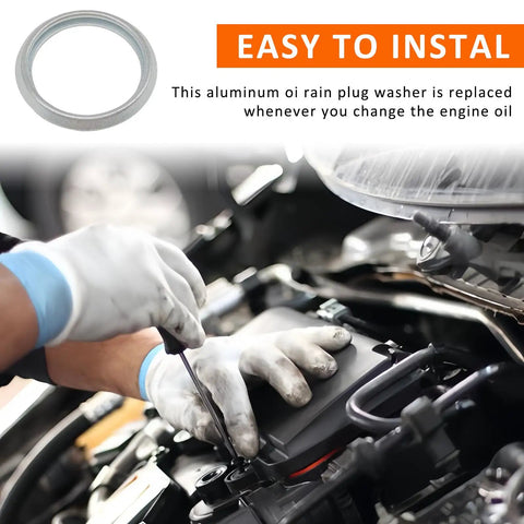15 Pack M16 Oil Drain Plug Crush Washers 16mm Copper Alloy Seal Kit in engine maintenance scene