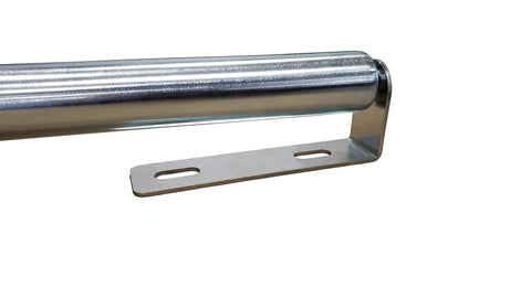 Beefy Galvanized Steel Roller Bracket For One Quarter Inch Round Axle Support, Heavy Duty Conveyor Rollers, Kayak Loaders, And Material Handling Systems, Durable Bolster Mount