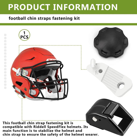 Top Shelf Football Helmet Chin Strap Hardware Bundle Delivering Bulletproof Strap Loc And Cam Loc Retention In Clean White Finish with Riddell SpeedFlex components.
