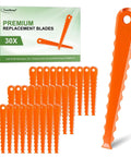 Replacement Blades For Ryobi 3 In 1 Fixed String Trimmer Head AC053N1FH, 30 pcs PA6 nylon double-sided serrated blades