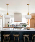 Vintage Brass Pendant Lamp With White Pleated Milk Glass Ceiling Fixture For Kitchen Island Hallway Bedroom Decor Antique Drum Chandelier Bringing Top Tier Cozy Vibes To Your Home Setup over modern kitchen island.