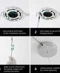 Installation guide for Modern Led Pendant Lights 3 Pack For Kitchen Island Dimmable 5Cct Switchable Color Tone Ceiling Lamp.