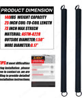 Heavy Duty 140 Lb Garage Door Extension Springs Set for 7 Foot Doors Black Electrocoated Coating for Corrosion Resistance