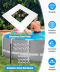 Upgraded Pool Wall Repair Panel for Above Ground Pools with stainless steel skimmer and water return repair kit, durable and rust-resistant