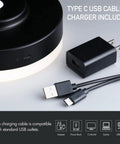 Portable LED Lamp For Outdoor And Indoor Use With Built In Rechargeable Battery IP44 Water Resistant charger cable
