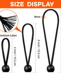 Beefy 120 Pack Ball Bungee Cords Set With 4 Inch 6 Inch And 9 Inch Ball Ends for heavy duty tie downs and UV resistant straps