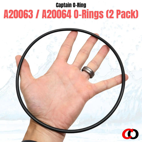 Replacement O Ring 2 Pack for Fluval Canister Filters 304 305 306 307 404 405 406 407 shown on hand for scale