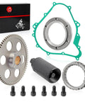 Flywheel Puller And Starter Clutch Kit With Idler Gear, One Way Bearing, And Gasket For Yamaha Grizzly Kodiak 400 450 And Wolverine 450 ATV
