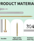 All In One 30 Pack 304 Stainless Steel Gutter Fasteners With 7 Inch Screws, Spikes, Nails And Metal Ferrules in detailed view