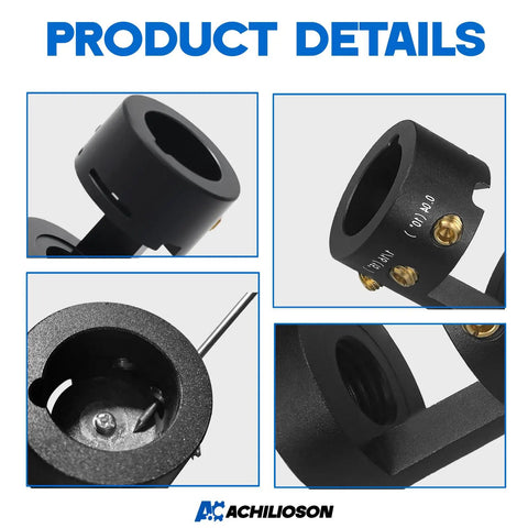 Close-up view of the Top Tier TIG Tungsten Electrode Sharpener's heavy-duty brass alignment sleeve and precision notches.