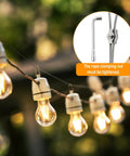 Heavy Duty 98 Ft Nylon Coated Stainless Steel Aircraft Cable Wire Rope Kit hanging string lights with clamping nut detail