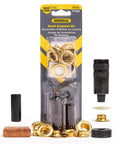 Half-Inch Grommet Tool Kit With 12 Solid Brass Grommets For Tarps, Canopies, Canvases, And Fabric Repairs, Easy Install