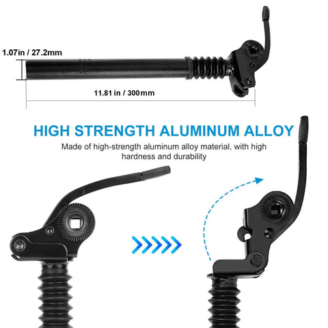 Adjustable Mountain Bike Suspension Seat Post Aluminum 300mm Length Fits 25.4mm 27.2mm 28.6mm 31.8mm 33.9mm with spring detail