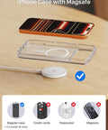 Wireless MagSafe Charger For iPhone 12-17 And AirPods Pro: 360 Degree Magnetic Alignment compatible with case display