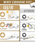 Comparison chart of Twelve Pack Three Quarter Inch PVC 90 Degree Elbow Fittings, showcasing UV resistance and impact durability.