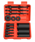 Pro Grade 14 Piece Inner Bearing Puller Extractor Tool Kit Made From Tough 45 Steel With Cool Surface Finish in red case