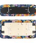 Bottom view of Tropical Flower Golf Cart Seat Cover Set Front And Rear With Breathable Fabric And Split Backrest Full Coverage