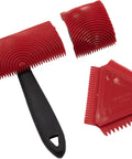 Three Piece Wood Graining Set For Faux Wood Finishes with triangle comb and detachable handle for realistic grain patterns