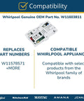 Genuine OEM 120V Top Load Washer Electronic Control Panel Assembly Replacement Part W11603811 Replaces W11578571