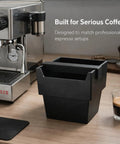 Large Capacity Espresso Knock Box 1200 ML for Coffee Grounds Disposal With Removable Knock Bar and Shock Absorbent Non Slip Base