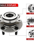 Front Wheel Hub Bearing Assembly Pair For 2008 To 2013 Nissan Rogue, 2014 To 2015 Rogue Select, 2007 To 2012 Sentra SE-R And SE-R Spec V, 5 Lug Wheel Bearing With ABS