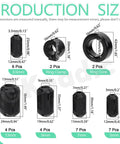 Image of Clip-On Ferrite Ring Core EMI RFI Noise Suppressor Kit showing various sizes of clamps and cores for different cable diameters.