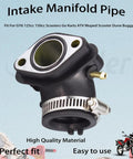 GY6 Carburetor Intake Manifold Pipe Replacement Fits 152QMI 157QMJ Engine for Scooters Mopeds 125cc 150cc