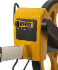 Rugged Pro 12 Inch Diameter Measuring Wheel Measures Up To 10,000 Yards With Brake And Reset Trigger dial showing distance readout.