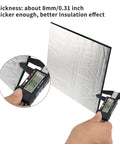 Measuring thickness of 2 Pack Heated Bed Insulation Mats for 3D Printers 220x220x8mm 8.66x8.66x0.3in Self Adhesive Foam Foil