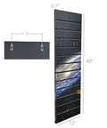 Vertical Slatwall Art Panel 12 By 40 Inches With Mesmerizing Deep Space Stars Graphic, pre laminated MDF slatwall display panel