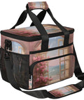 Insulated Picnic Backpack Lunch Bag with Roomy 12 by 8.7 by 10 Inch Interior, floral design, adjustable strap